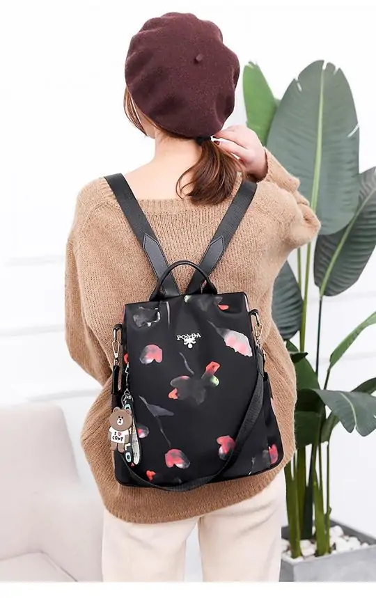 Oxford Printing Design Anti Theft Backpack - Image 3