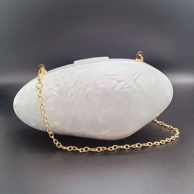 Pearlescent Acrylic Party Clutch Evening Bag Wallet
