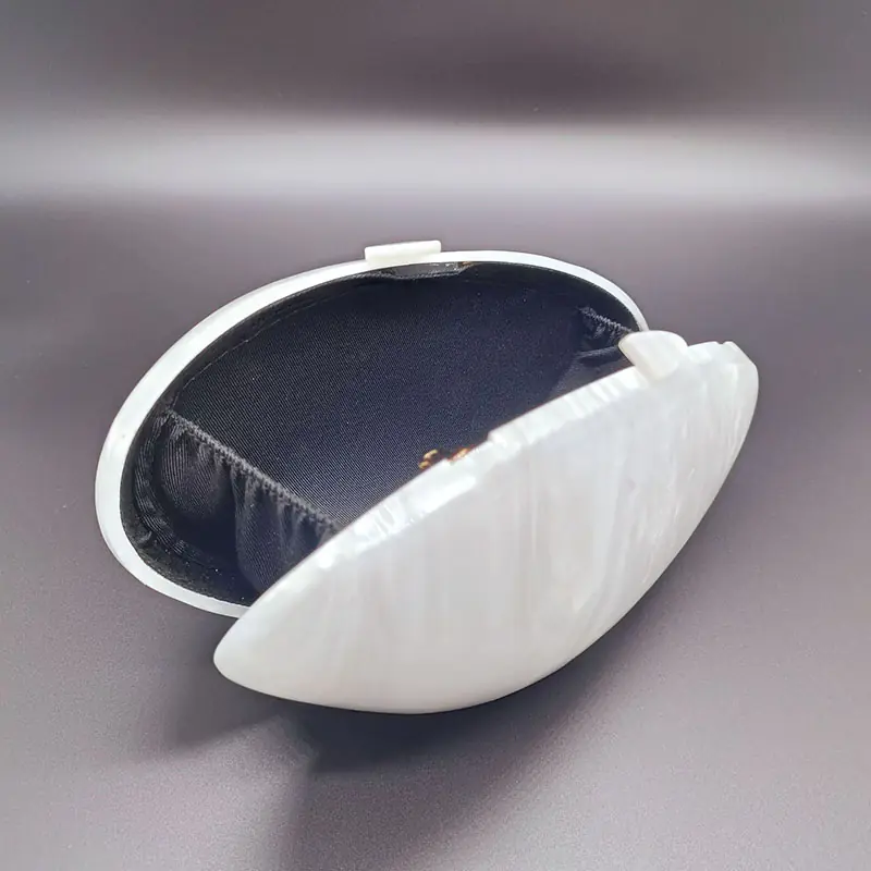 Pearlescent Acrylic Party Clutch Evening Bag Wallet - Image 4