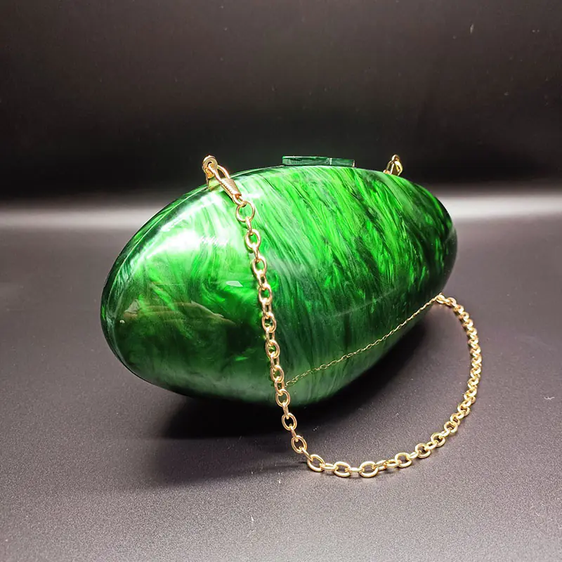 Pearlescent Acrylic Party Clutch Evening Bag Wallet - Image 7