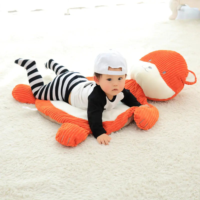 Plush Cute Cartoon Elephant and Fox Baby Play Mat - Image 4