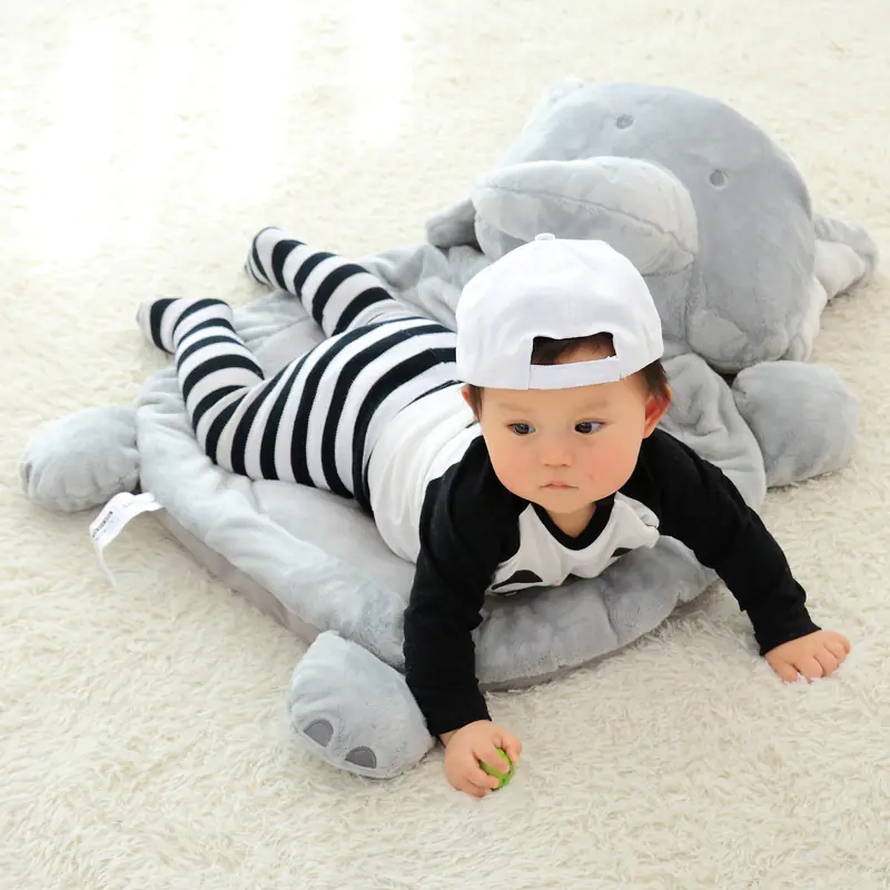 Plush Cute Cartoon Elephant and Fox Baby Play Mat - Image 7