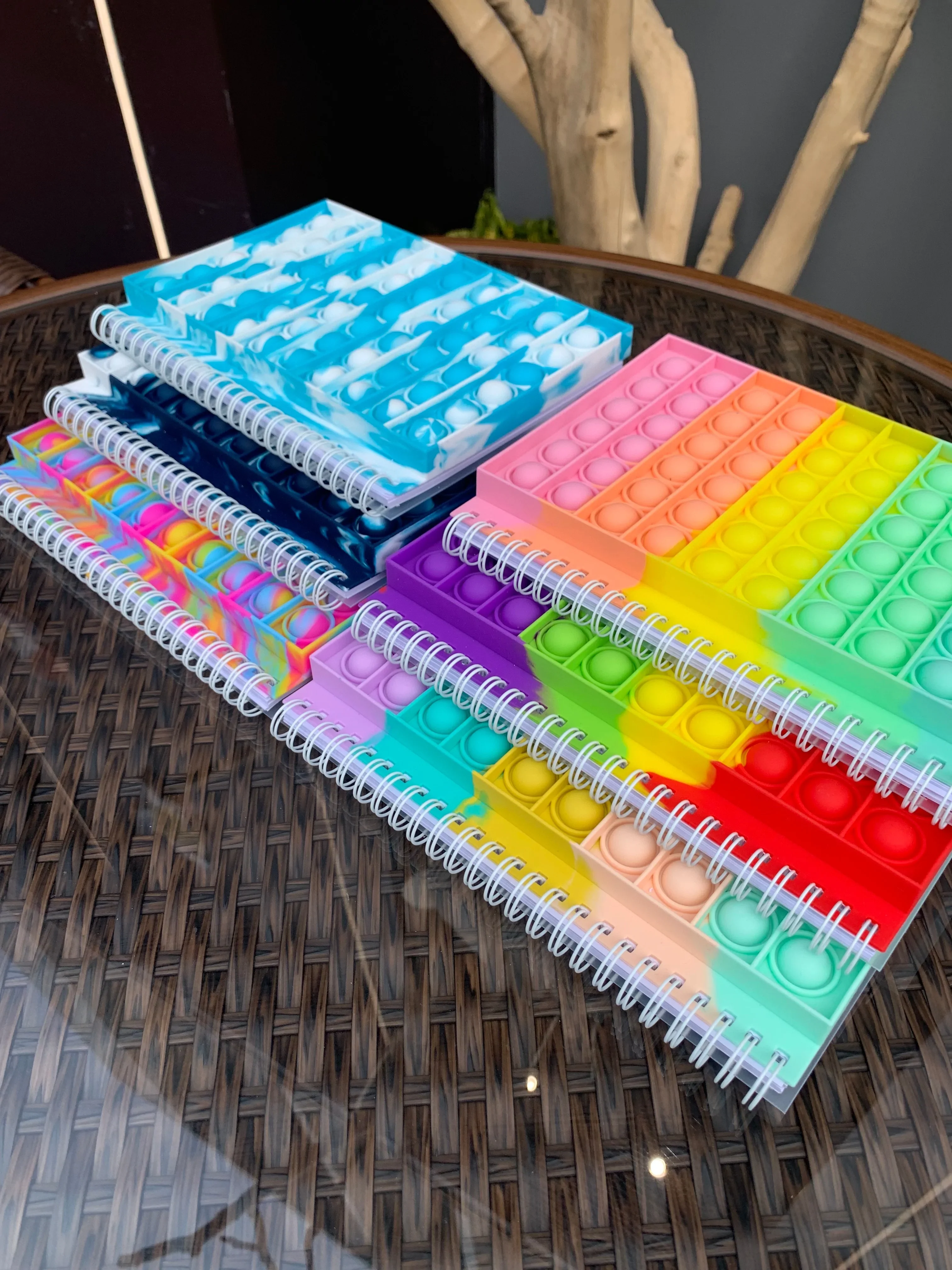Pop Its Push Bubble Fidget Toys Pencil Case And Notebook - Image 2