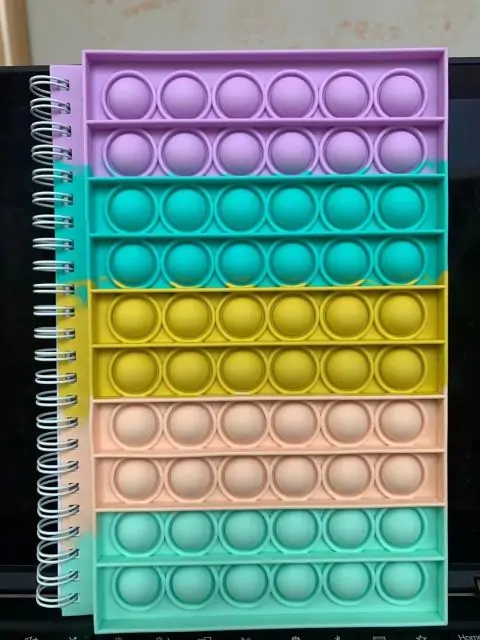 Pop Its Push Bubble Fidget Toys Pencil Case And Notebook - Image 23