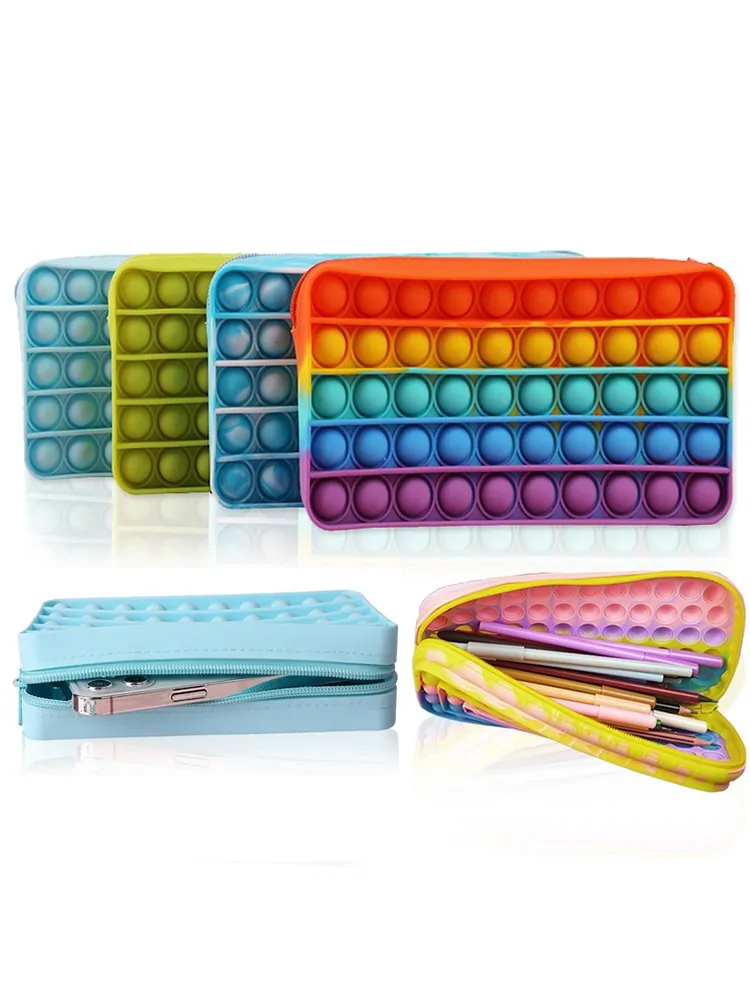 Pop Its Push Bubble Fidget Toys Pencil Case And Notebook - Image 3