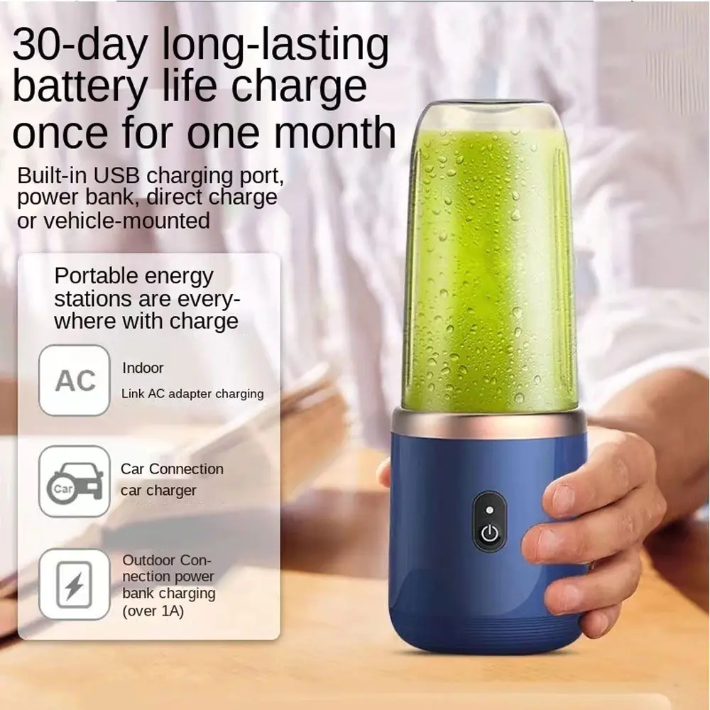 Portable Electric Juicer 400ml Lemon Orange Fruit Squeezer Multifunction Mixer Fruit Smoothie Blender Household Appliances - Image 6
