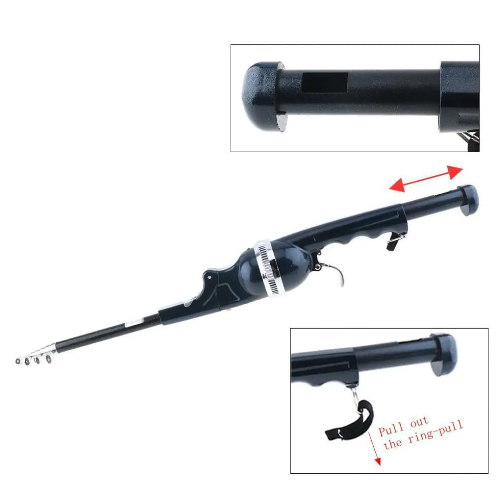 Portable Folding Telescopic Fishing Rod with Stainless Steel Built-in Reel - Image 11