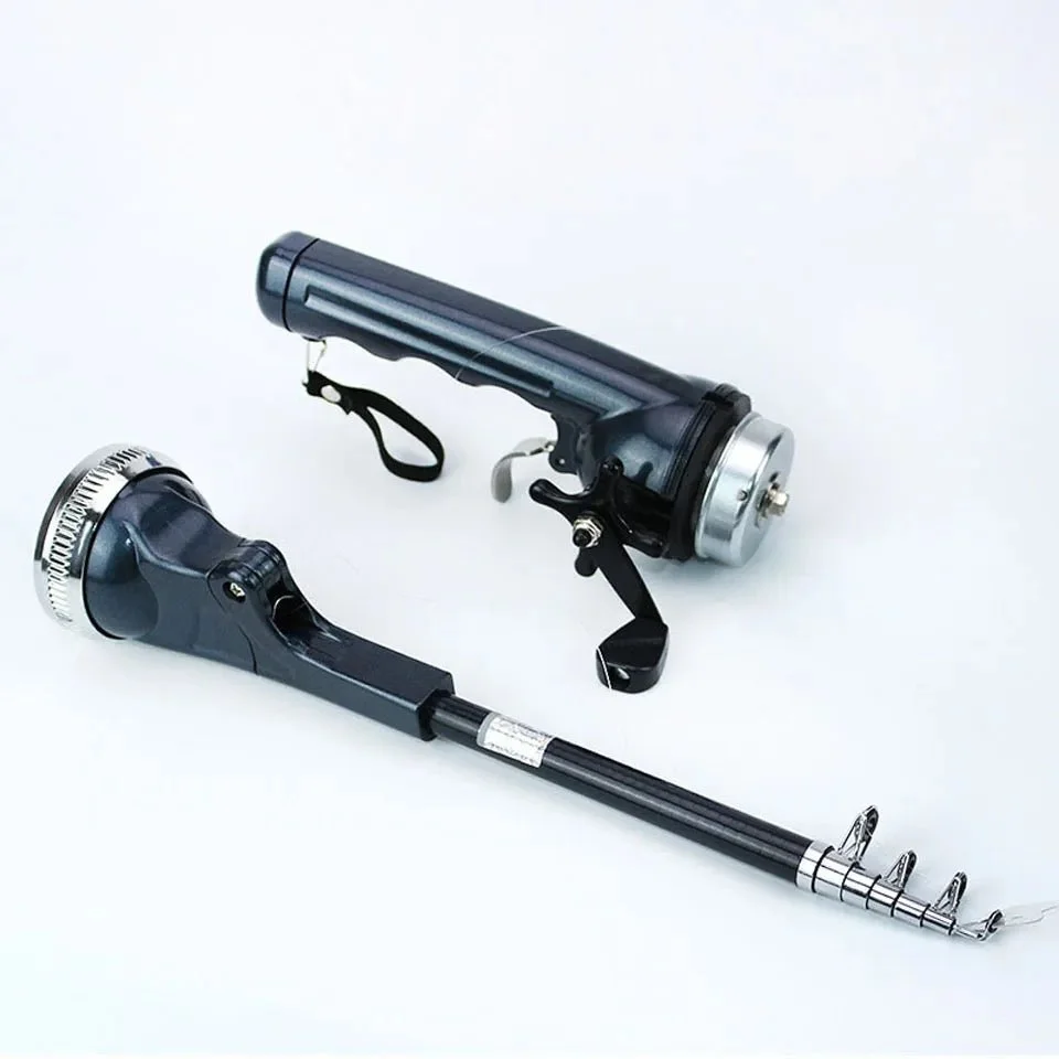 Portable Folding Telescopic Fishing Rod with Stainless Steel Built-in Reel - Image 2
