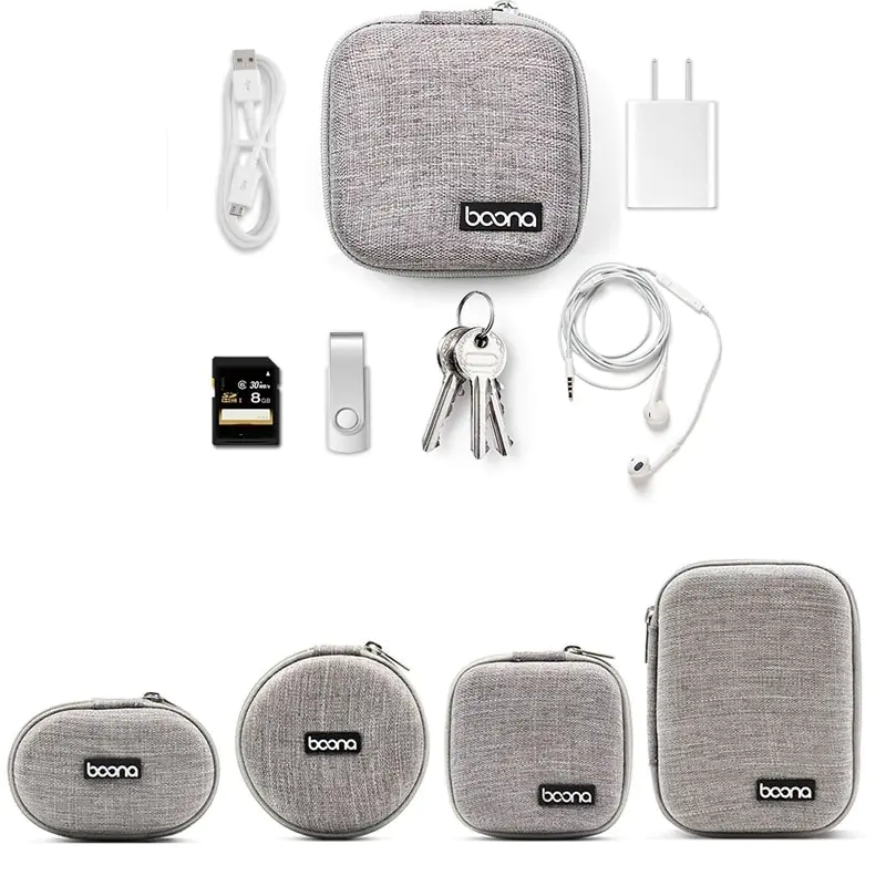 Portable Multifunctional Earphone and Cable Storage Bag - Image 14