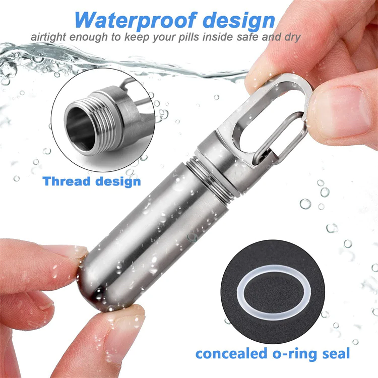 Portable Waterproof Stainless Steel Pill Box - Image 6
