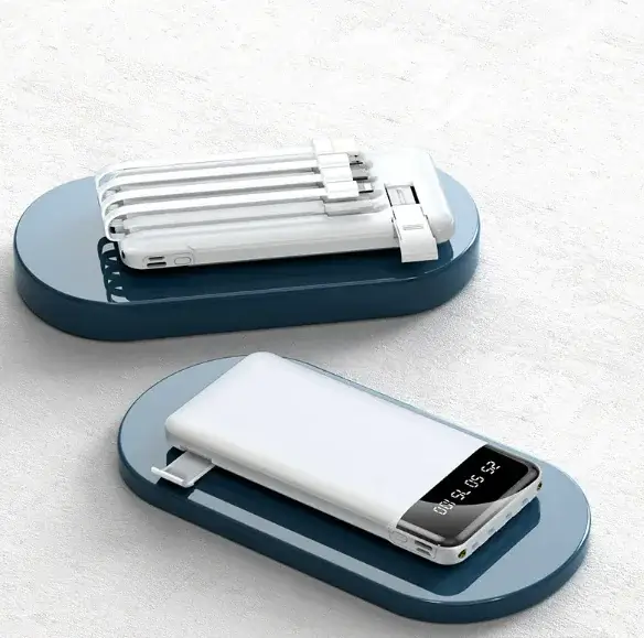 Ultra-Thin Portable Power Bank with Built-in Cable - Image 9