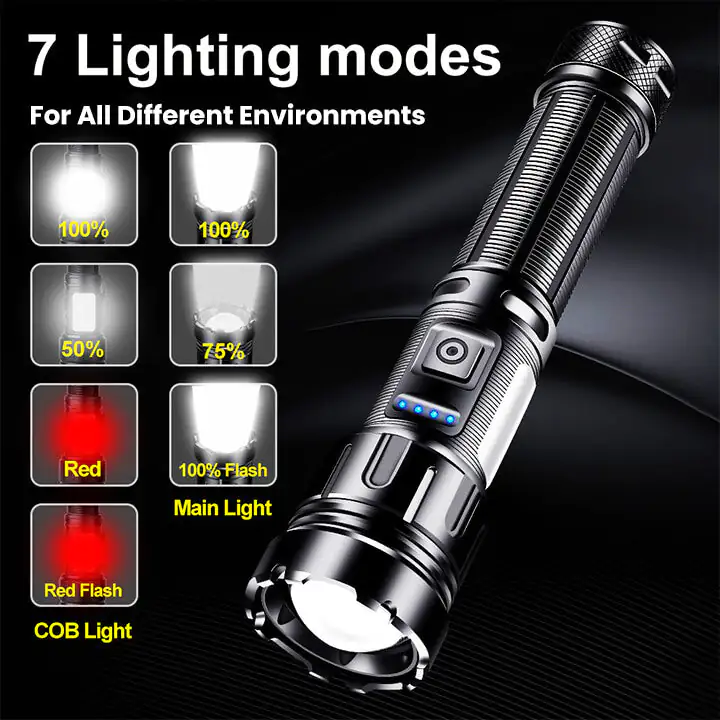 Powerful Led Flashlight Rechargeable LED - Image 5