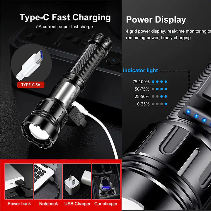 Powerful Led Flashlight Rechargeable LED - Image 6