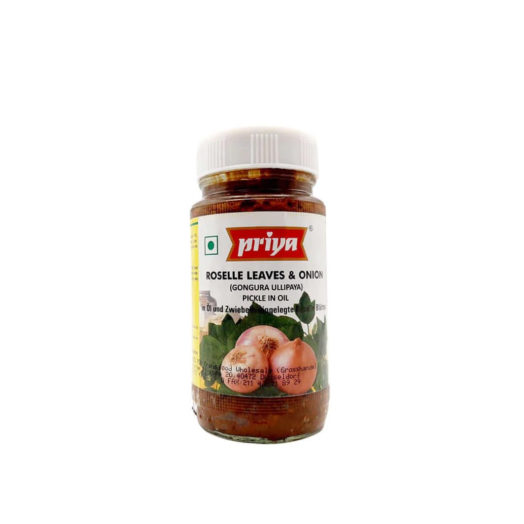 Priya Rosselle Leaves and Onion (Gongura Ullipaya) in Oil 300g