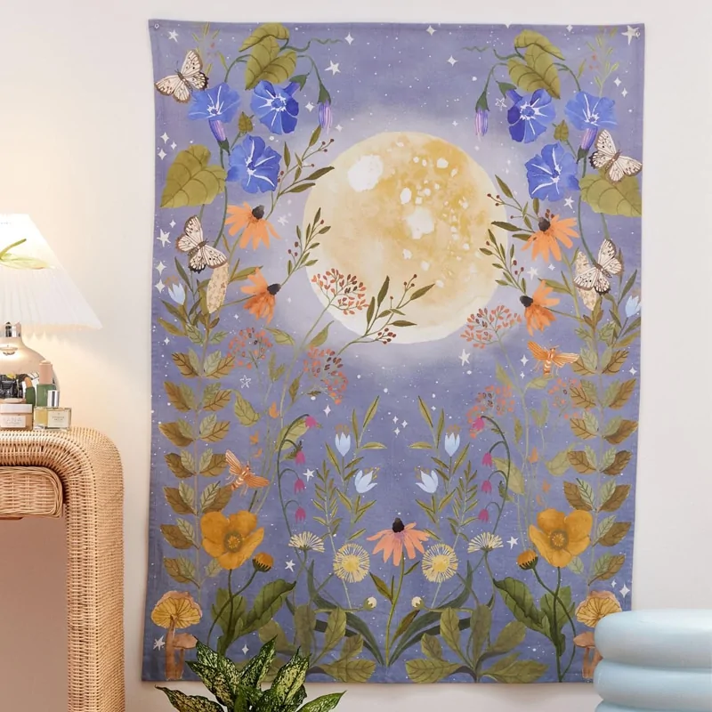 Psychedelic Moon Starry Tapestry - Image 3