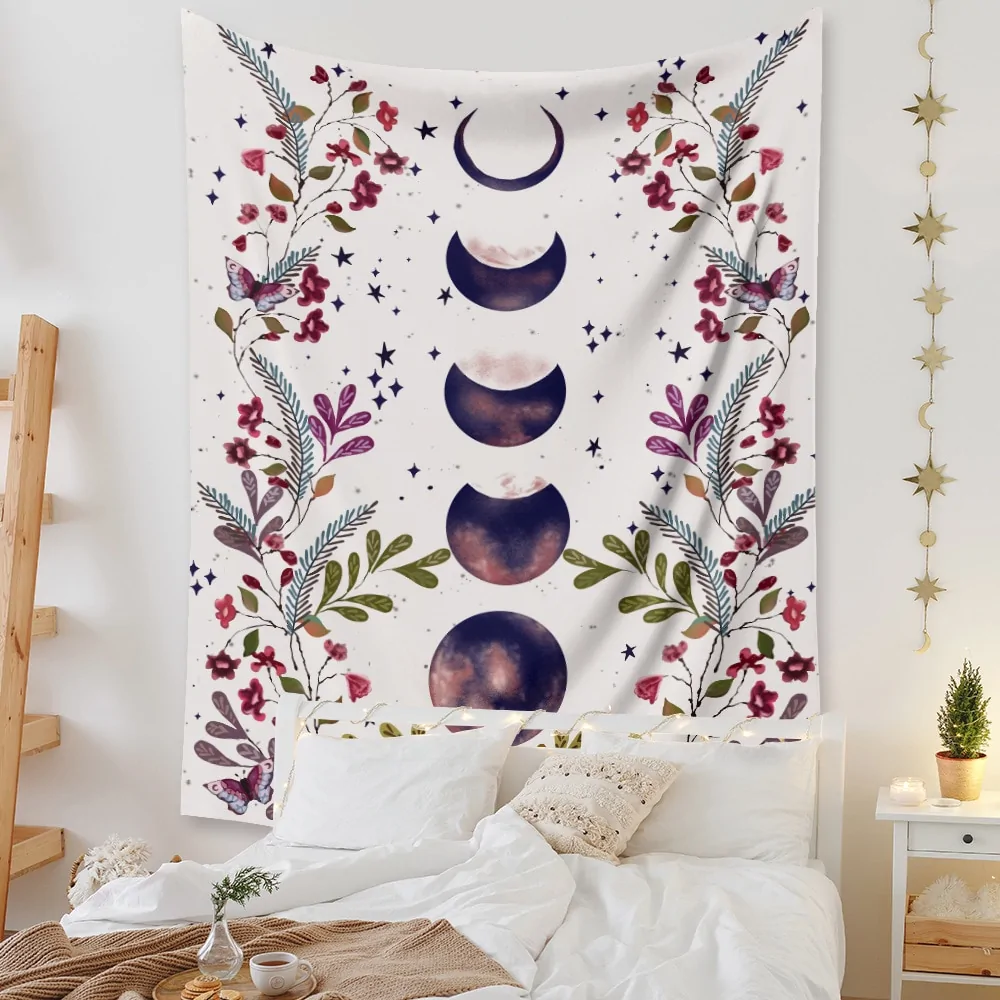 Psychedelic Moon Starry Tapestry - Image 4