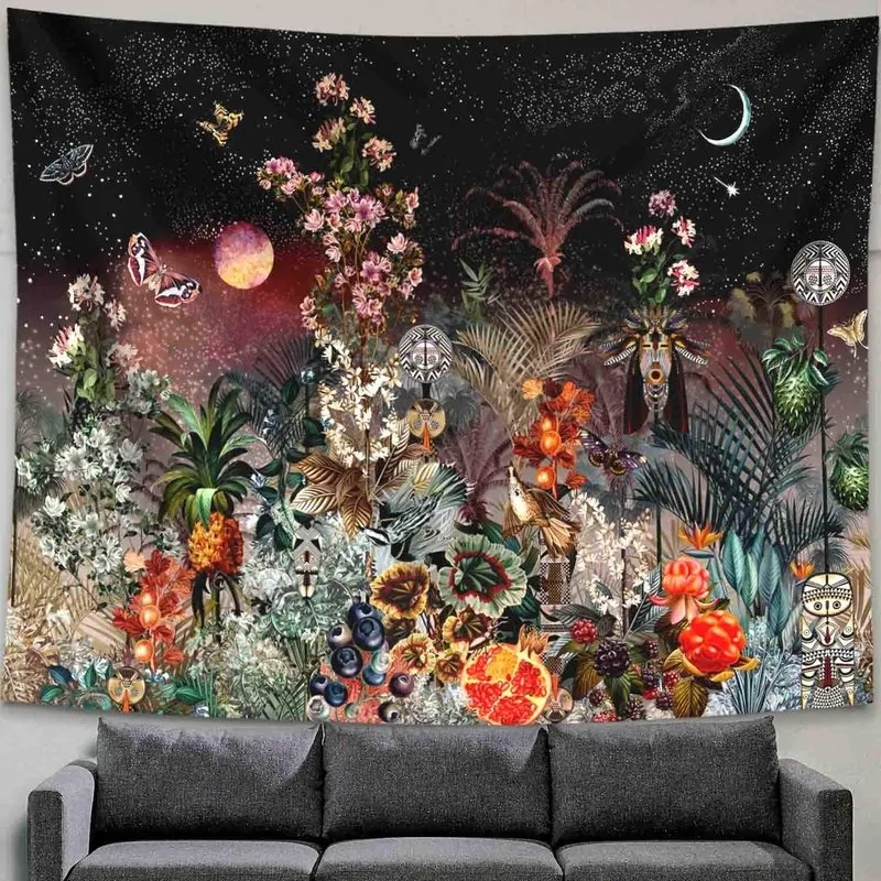 Psychedelic Moon Starry Tapestry - Image 5