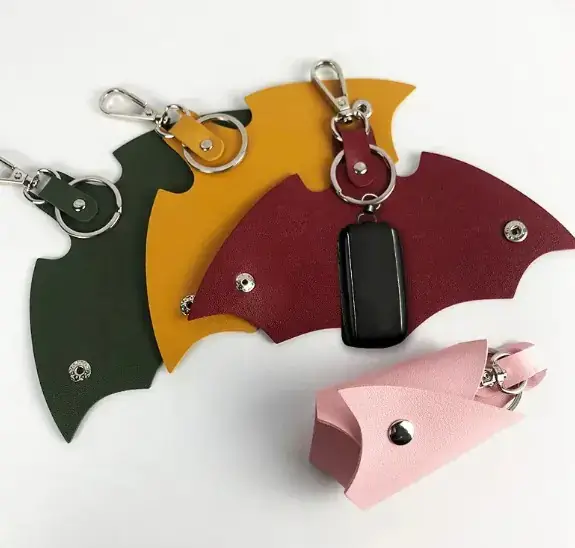 PU Leather Funny Bat Keychains - Image 2