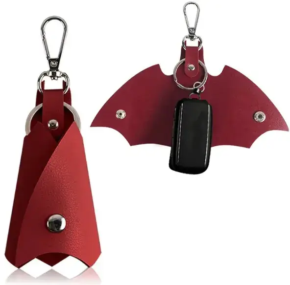 PU Leather Funny Bat Keychains - Image 6