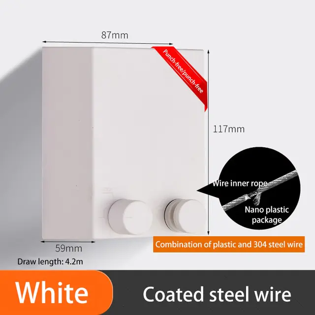 Punch-Free Retractable Clothesline - Image 11