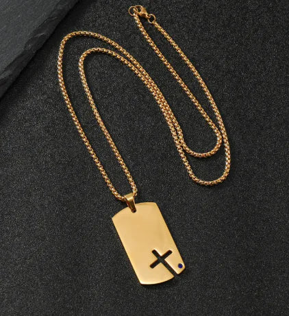 Punk Laser-Cut Stainless Steel Necklace - Image 2