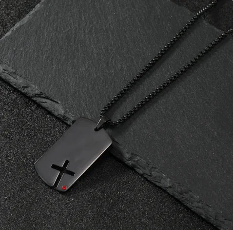 Punk Laser-Cut Stainless Steel Necklace - Image 6