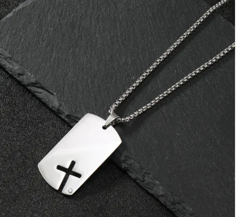 Punk Laser-Cut Stainless Steel Necklace - Image 7