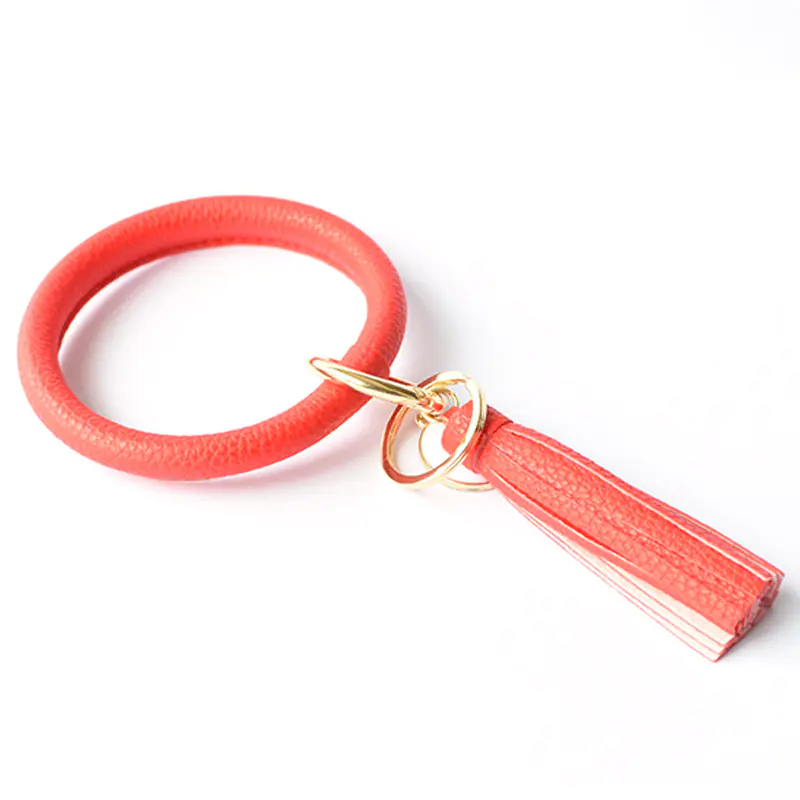 Pure Leather Tassel Pendant Bracelet - Image 2