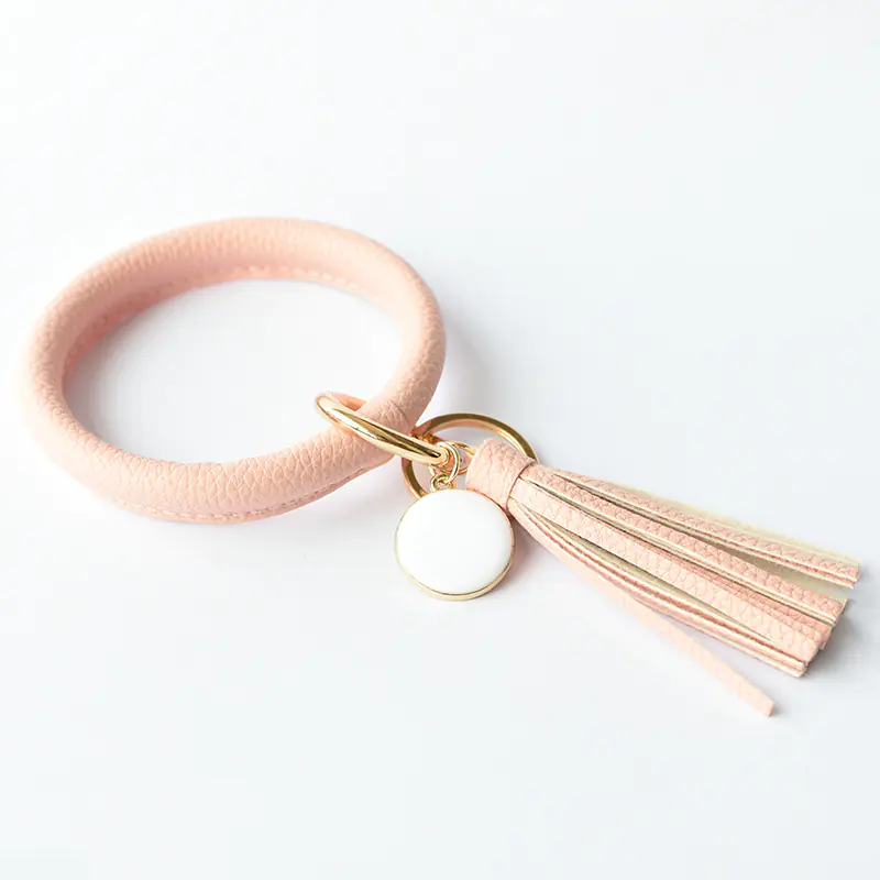 Pure Leather Tassel Pendant Bracelet - Image 7