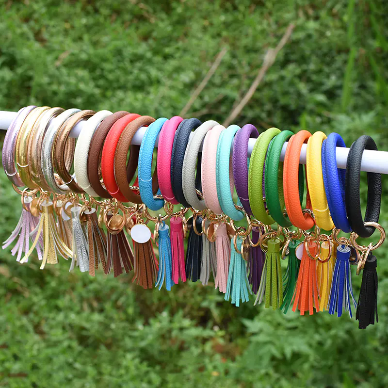 Pure Leather Tassel Pendant Bracelet - Image 8