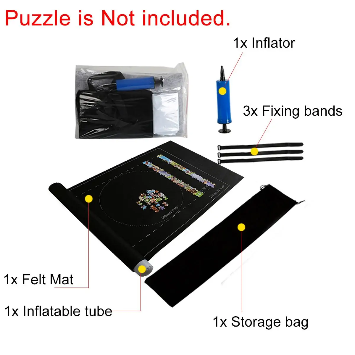 Puzzles Mat Jigsaw Roll Felt Mat Play - Image 2