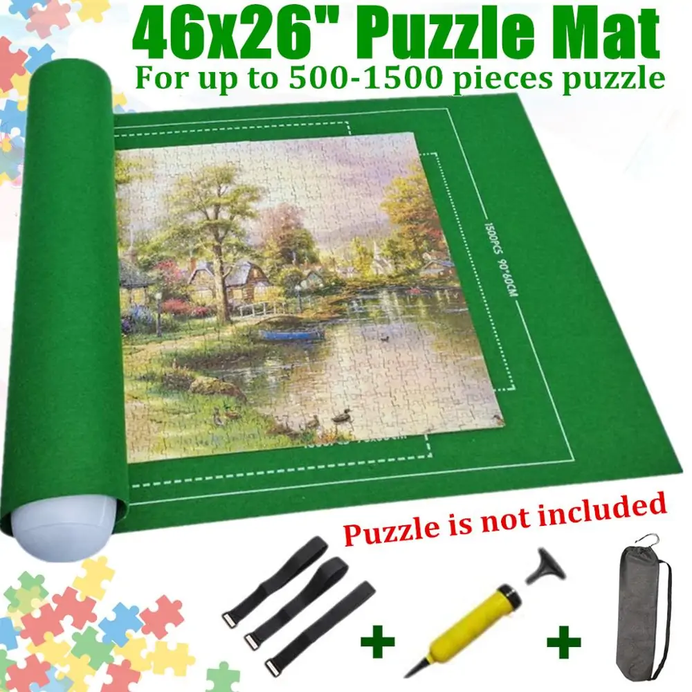 Puzzles Mat Jigsaw Roll Felt Mat Play - Image 7