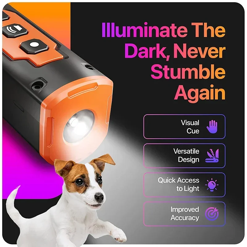 Rechargeable Anti Dog Bark Deterrent Device With LED Flashlight - Image 4