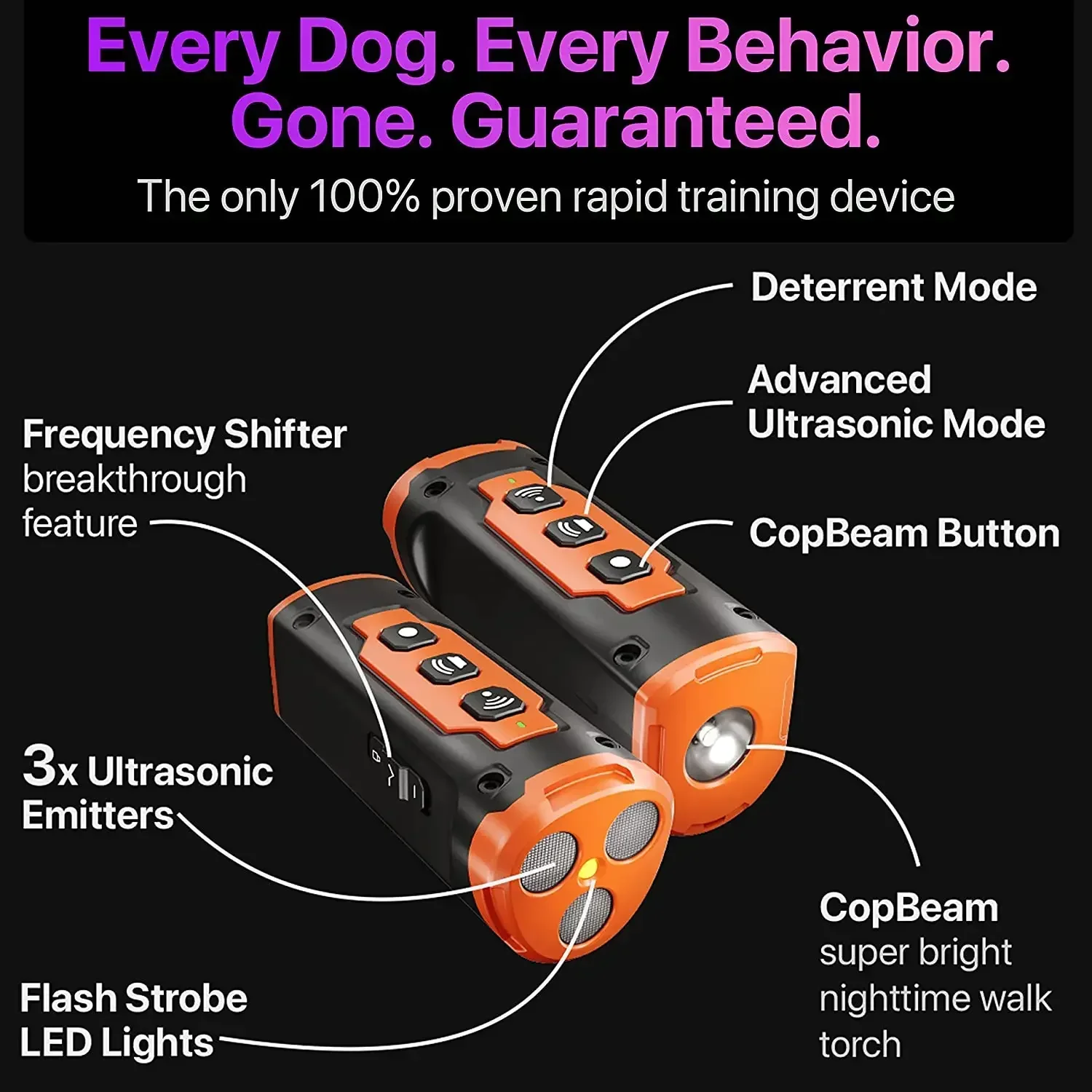 Rechargeable Anti Dog Bark Deterrent Device With LED Flashlight - Image 5