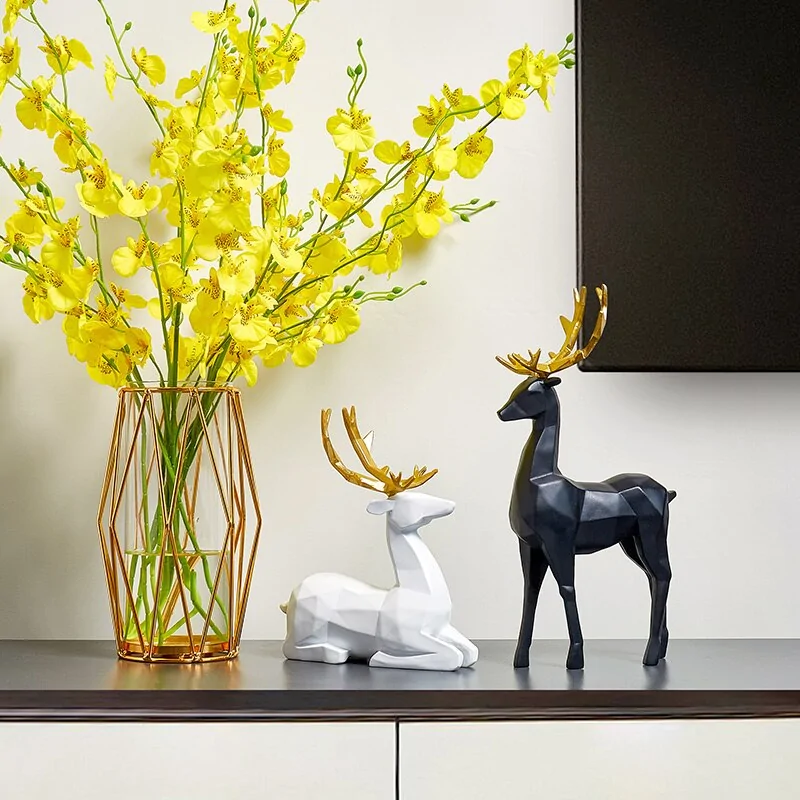 Resin Deer Statue Sculpture Ornament - Image 3