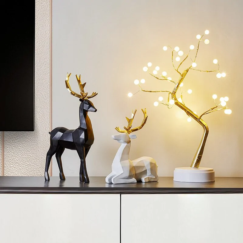 Resin Deer Statue Sculpture Ornament - Image 4