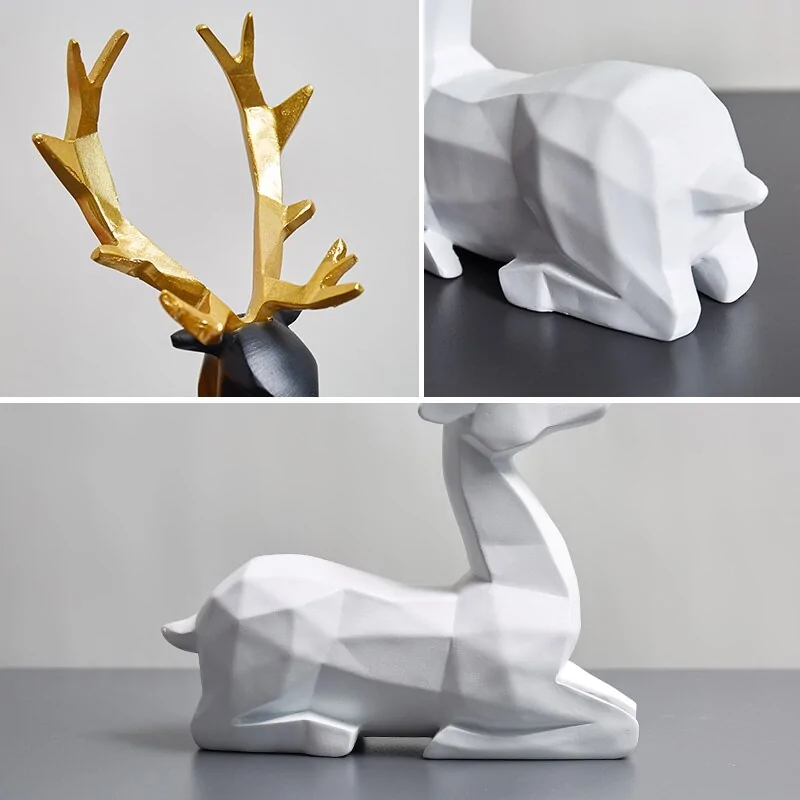 Resin Deer Statue Sculpture Ornament - Image 5