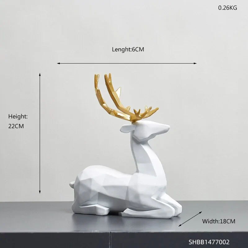 Resin Deer Statue Sculpture Ornament - Image 7