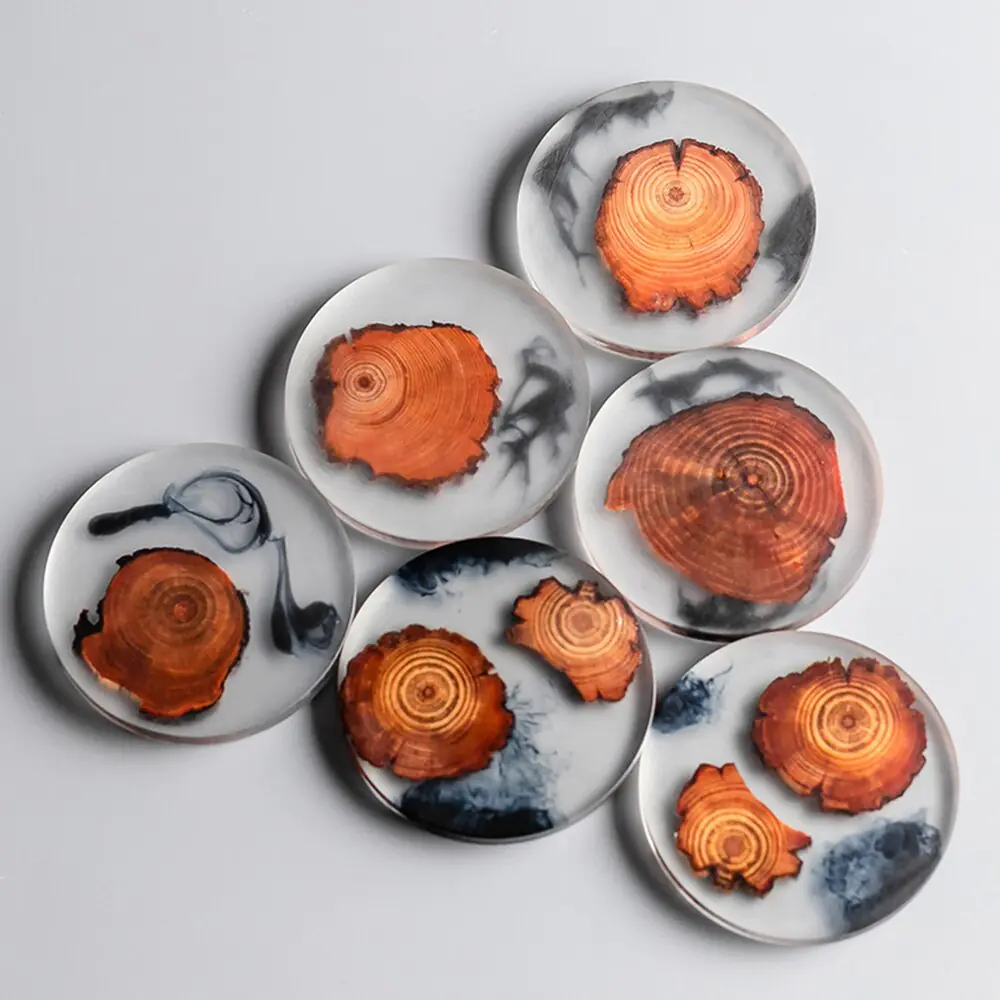 Resin Pine Coasters: 6-Piece Set - Image 4