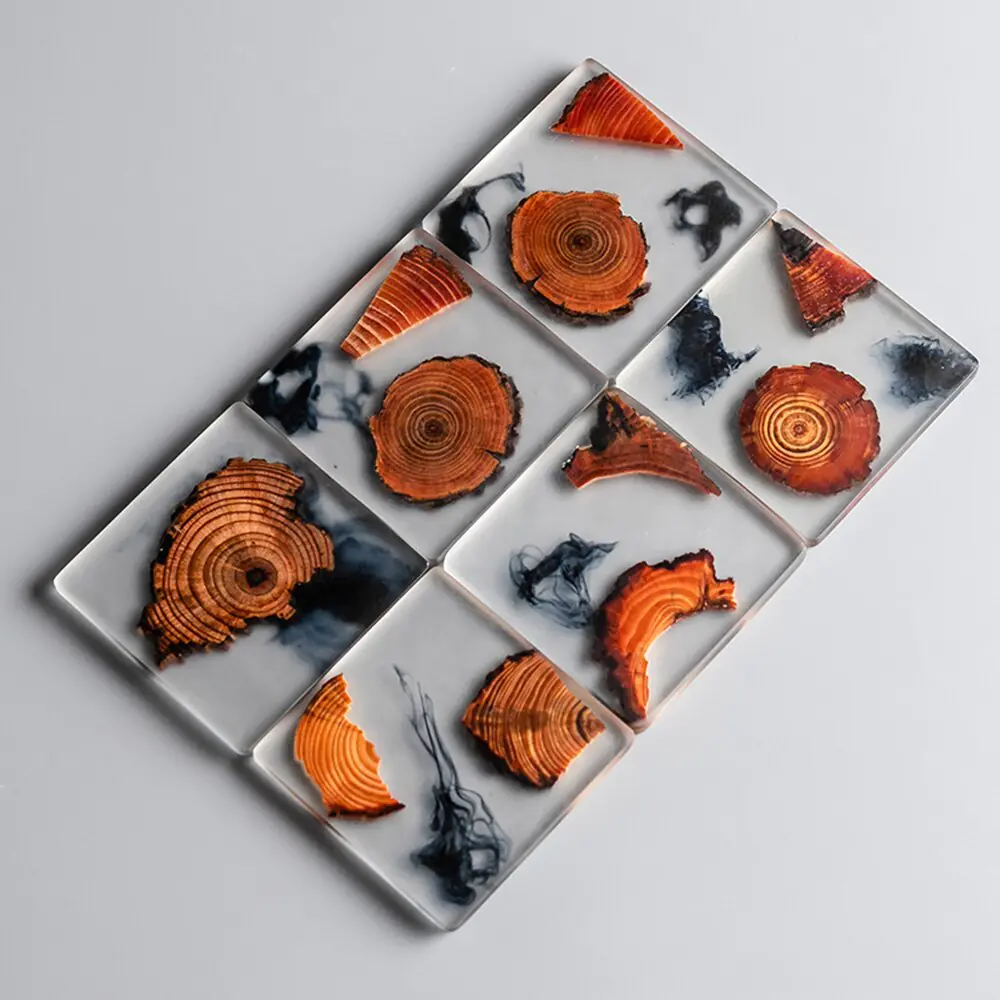 Resin Pine Coasters: 6-Piece Set - Image 5