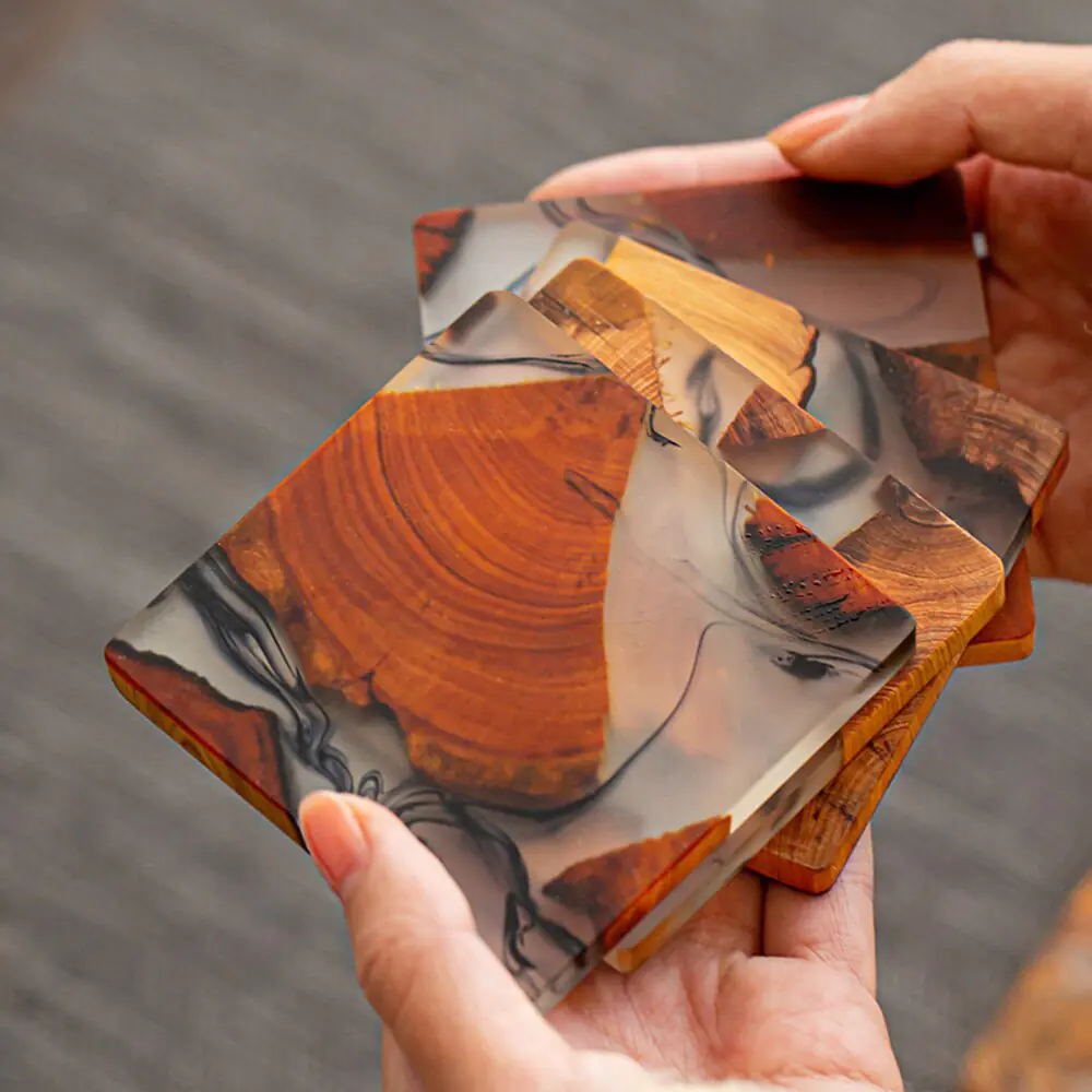 Resin Pine Coasters: 6-Piece Set - Image 6