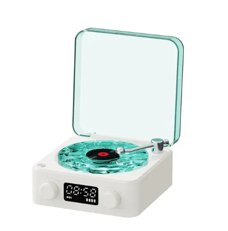 Retro Bluetooth Turntable Speaker with RGB Lamp - Image 10