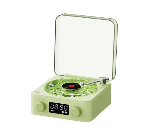 Retro Bluetooth Turntable Speaker with RGB Lamp - Image 13