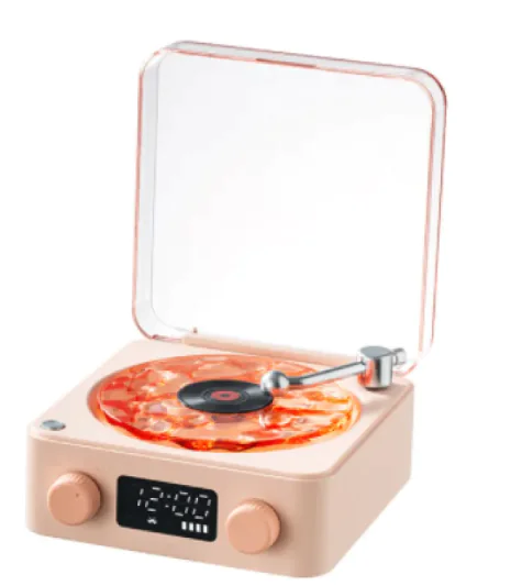 Retro Bluetooth Turntable Speaker with RGB Lamp - Image 8