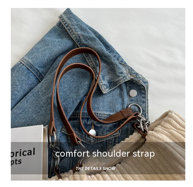 Retro Corduroy Shoulder Bag - Image 6