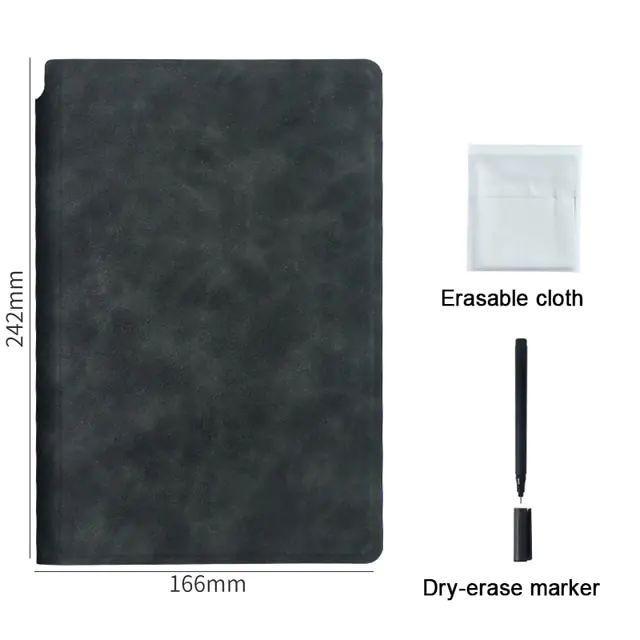 Reusable Whiteboard Notebook Leather Memo - Image 14