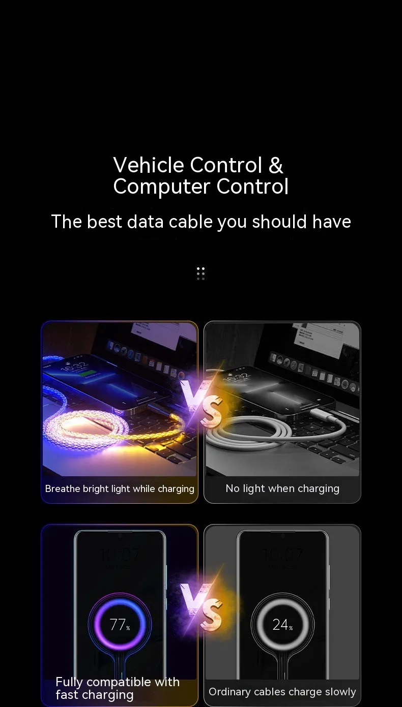 RGB Charging Data Cable Magic Color - Image 2