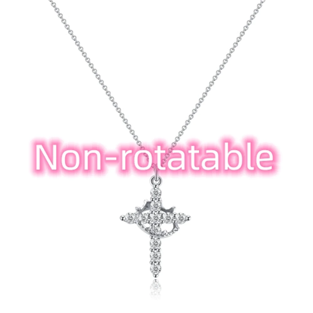 Rotatable Cross Crown Necklace - Image 4