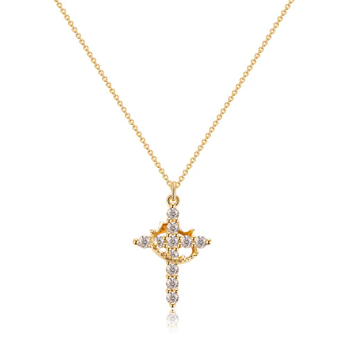 Rotatable Cross Crown Necklace - Image 8