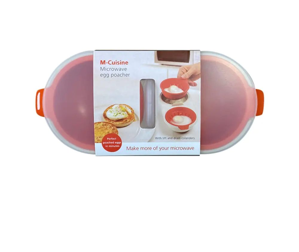 Round Double Cup Microwave Egg Poacher - Image 2